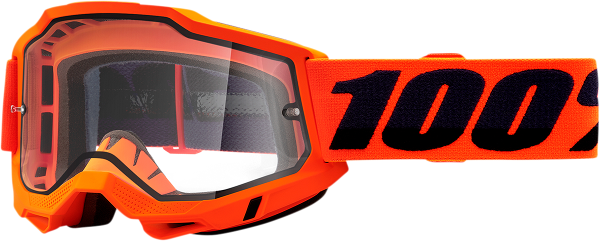 100% Accuri 2 Enduro Goggle - Dual Pane - Neon Orange - Clear Lens 50015-00004