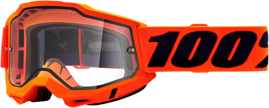 100% Accuri 2 Enduro Goggle - Dual Pane - Neon Orange - Clear Lens 50015-00004