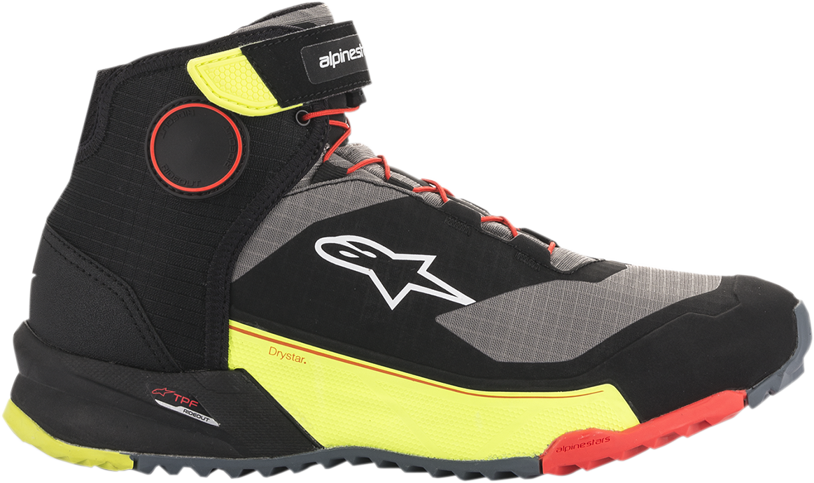 Alpinestars CR-X Drystar® Shoes - Black/Red/Yellow Fluorescent