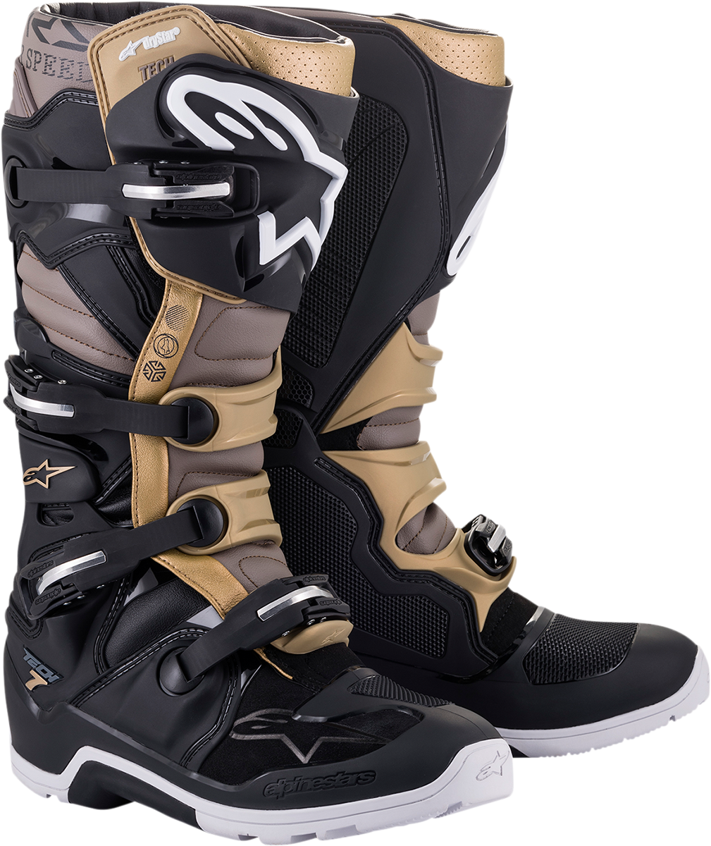 ALPINESTARS Tech 7 Enduro Drystar? Boots - Black/Gray/Gold - US 9 2012620-1959-9
