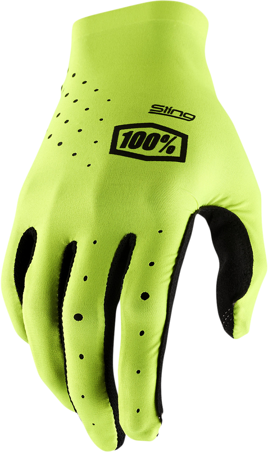 100% Sling MX Gloves - Fluorescent Yellow