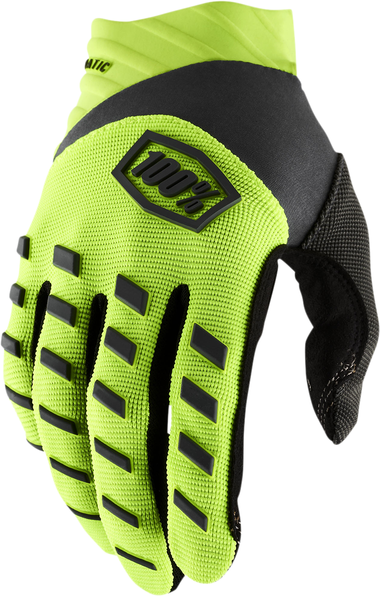100% Youth Airmatic Gloves - Fluo Yellow/Black