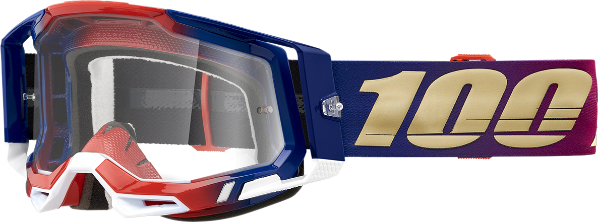 100% Racecraft 2 Goggle - United - Clear Lens 50009-00009