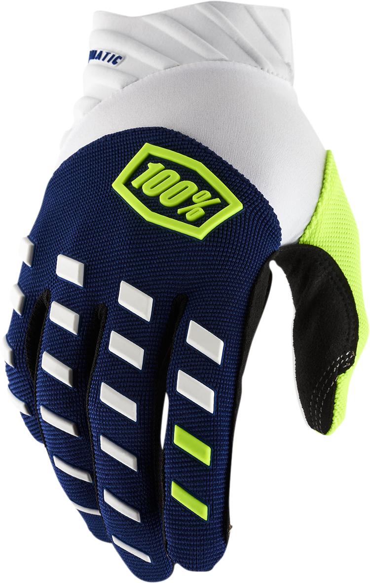 100% Airmatic Gloves - Navy/White