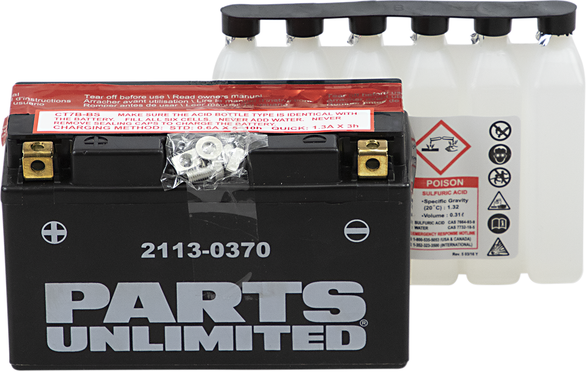 PARTS UNLIMITED AGM Battery - YT7B-BS CT7B-BS