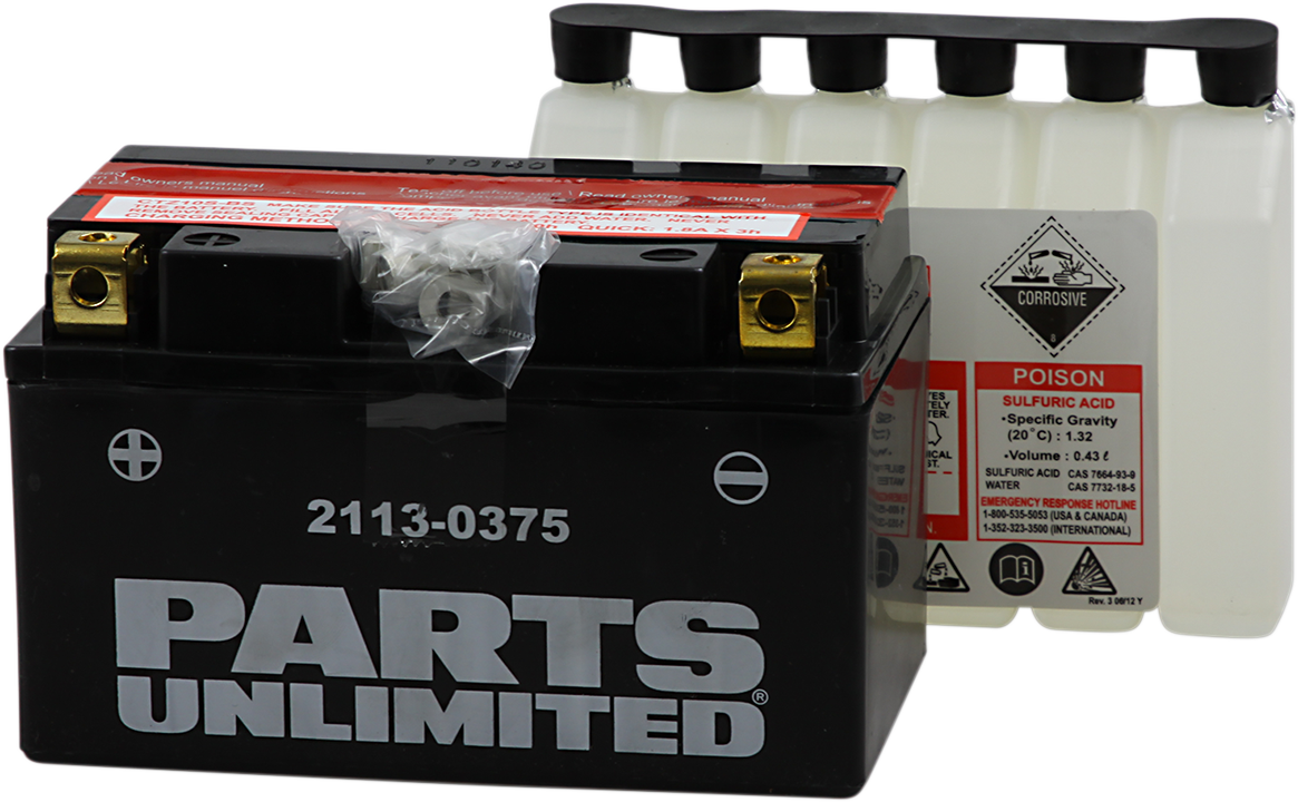 PARTS UNLIMITED AGM Battery - YTZ10S-BS CTZ10S-BS