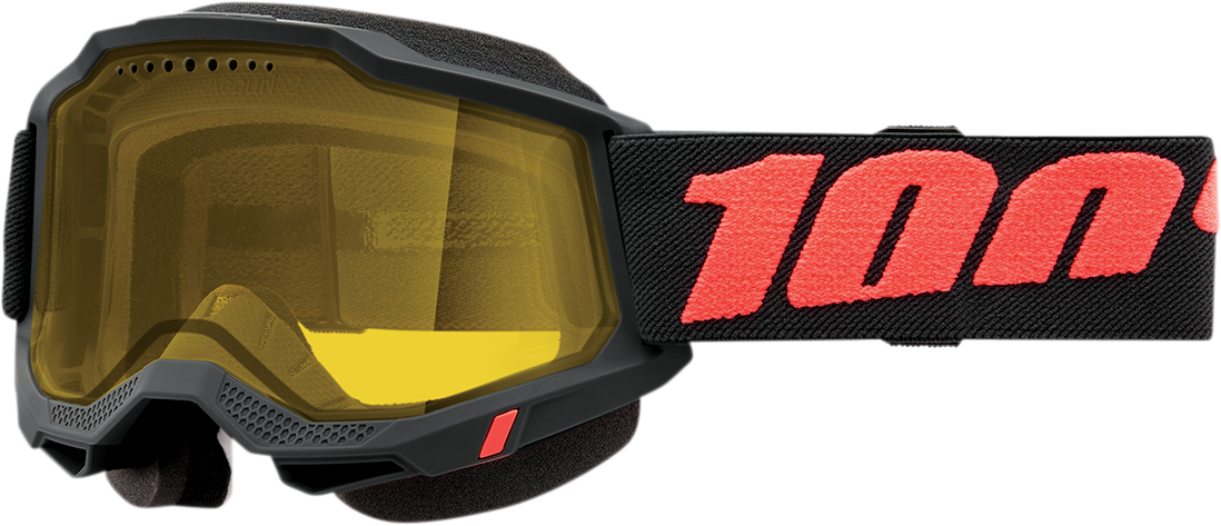 100% Accuri 2 Snow Goggle - Borego - Dual Pane - Yellow Lens 50021-00006