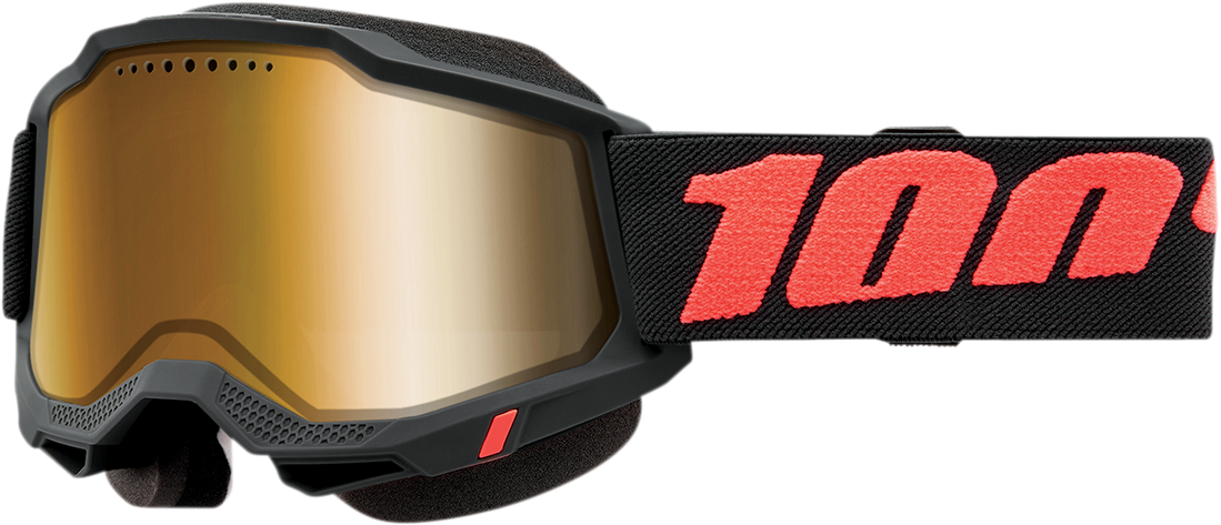 100% Accuri 2 Snow Goggle - Borego - Dual Pane - True Gold Mirror Lens 50022-00006