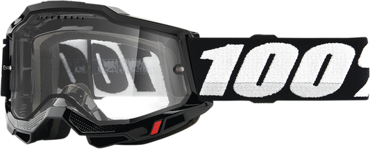 100% Accuri 2 Enduro MTB Goggle - Black - Clear Lens 50016-00001