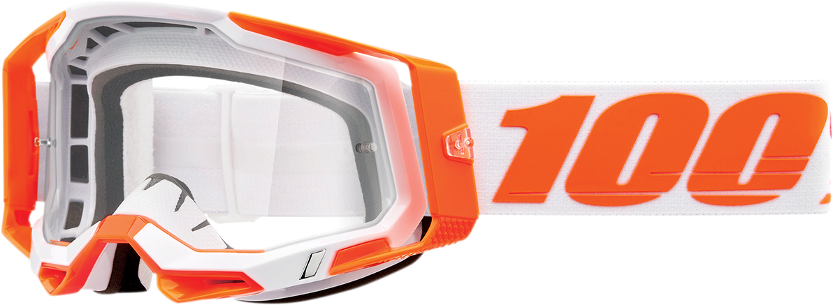 100% Racecraft 2 Goggle - Orange - Clear Lens 50009-00013
