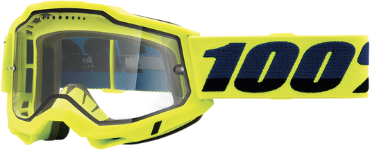 100% Accuri 2 Enduro MTB Goggle - Fluo Yellow - Clear Lens 50016-00003