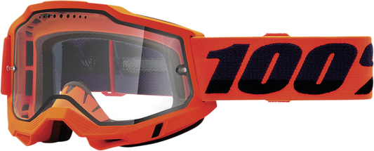 100% Accuri 2 Enduro MTB Goggle - Neon Orange - Clear Lens 50016-00004