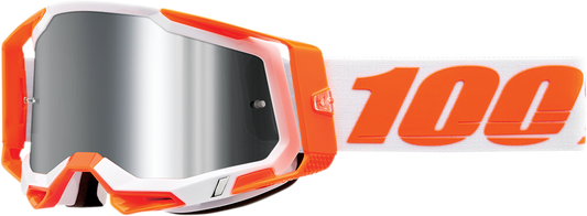 100% Racecraft 2 Goggle - Orange - Silver Flash Mirror Lens 50010-00013