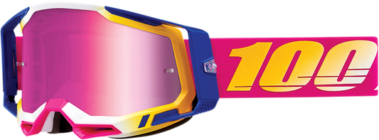 100% Racecraft 2 Goggle - Mission - Pink Mirror Lens 50010-00012