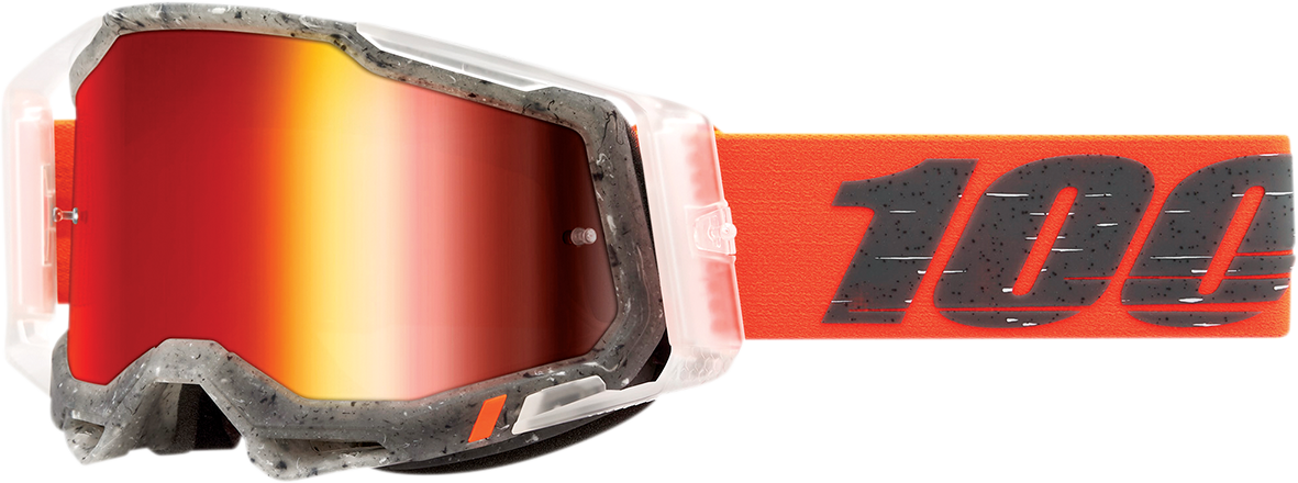 100% Racecraft 2 Goggle - Schrute - Red Mirror Lens 50010-00014