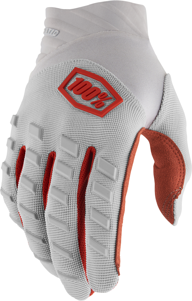 100% Airmatic Gloves - Silver