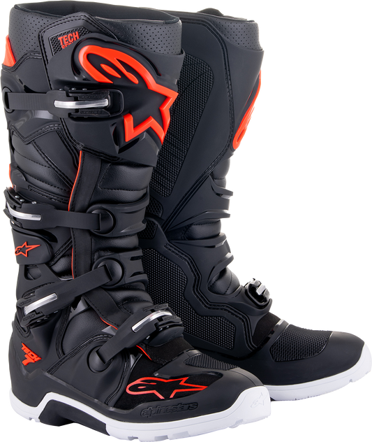 Alpinestars Tech 7 Enduro Boots - Black/Red Fluorescent