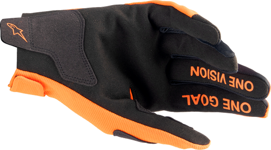 Alpinestars Youth Radar Gloves - Hot Orange/Black