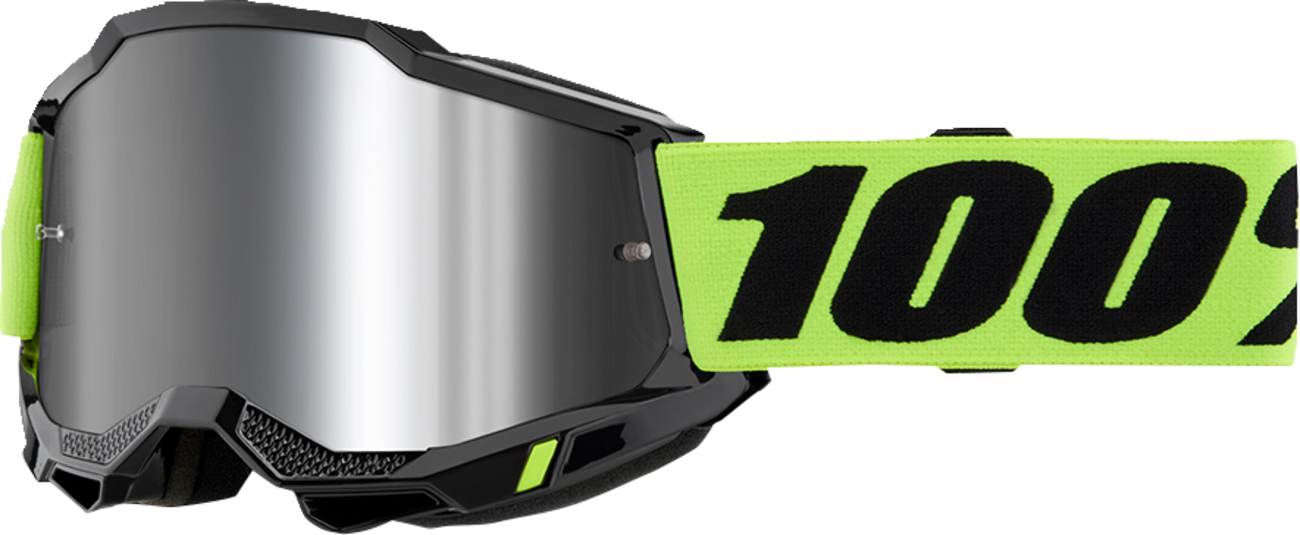 100% Accuri 2 Goggle - Neon Yellow - Silver Mirror Lens 50014-00040