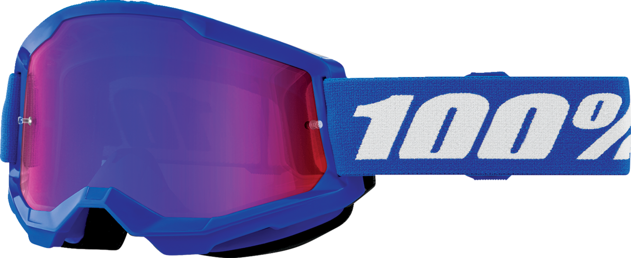100% Strata 2 Junior Goggle - Blue - Red/Blue Mirror 50032-00008