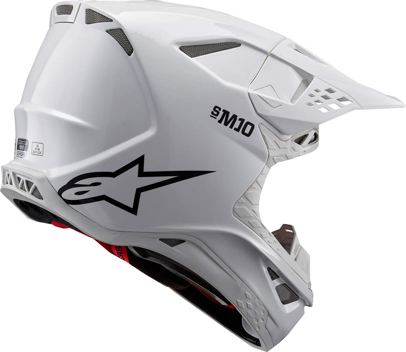 ALPINESTARS Supertech M10 Helmet - Solid - MIPS? - Gloss White - Medium 8300323-2180-M