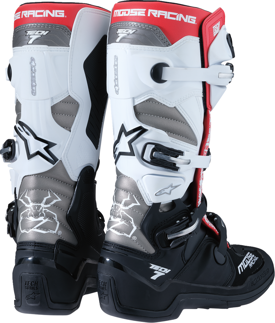 Moose Offroad Tech 7 Boots - Black/White/Red