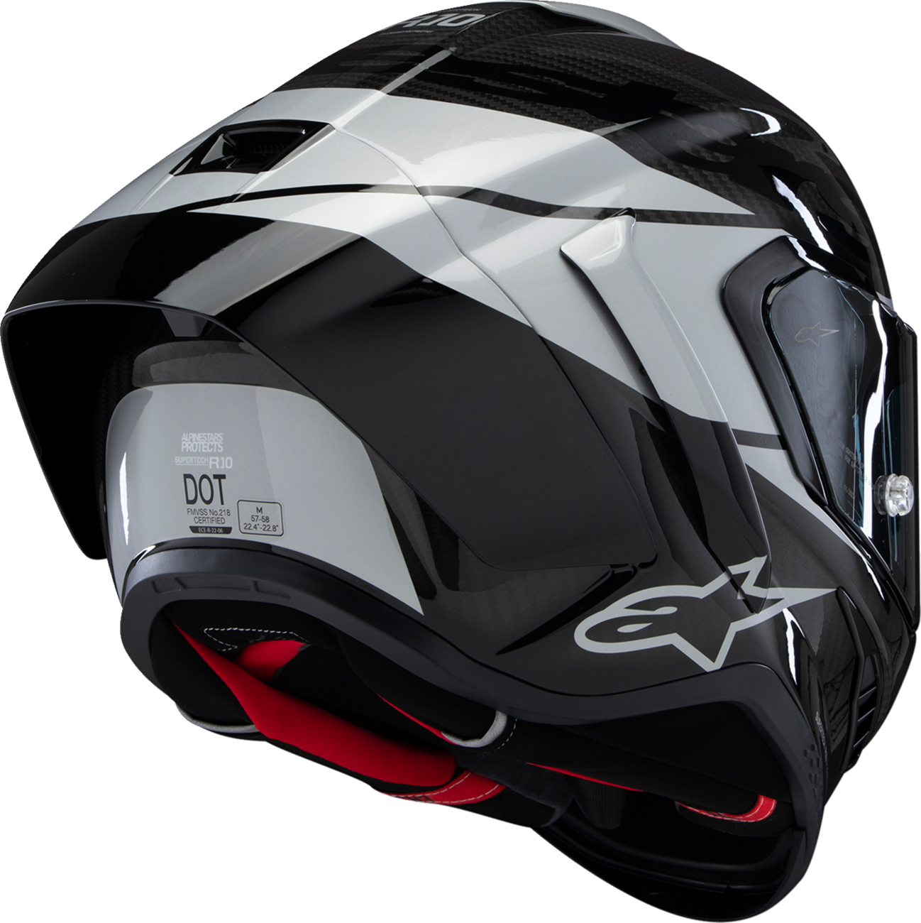ALPINESTARS Supertech R10 Helmet - Element - Carbon/Silver/Black - 2XL 8200324-1368-XXL