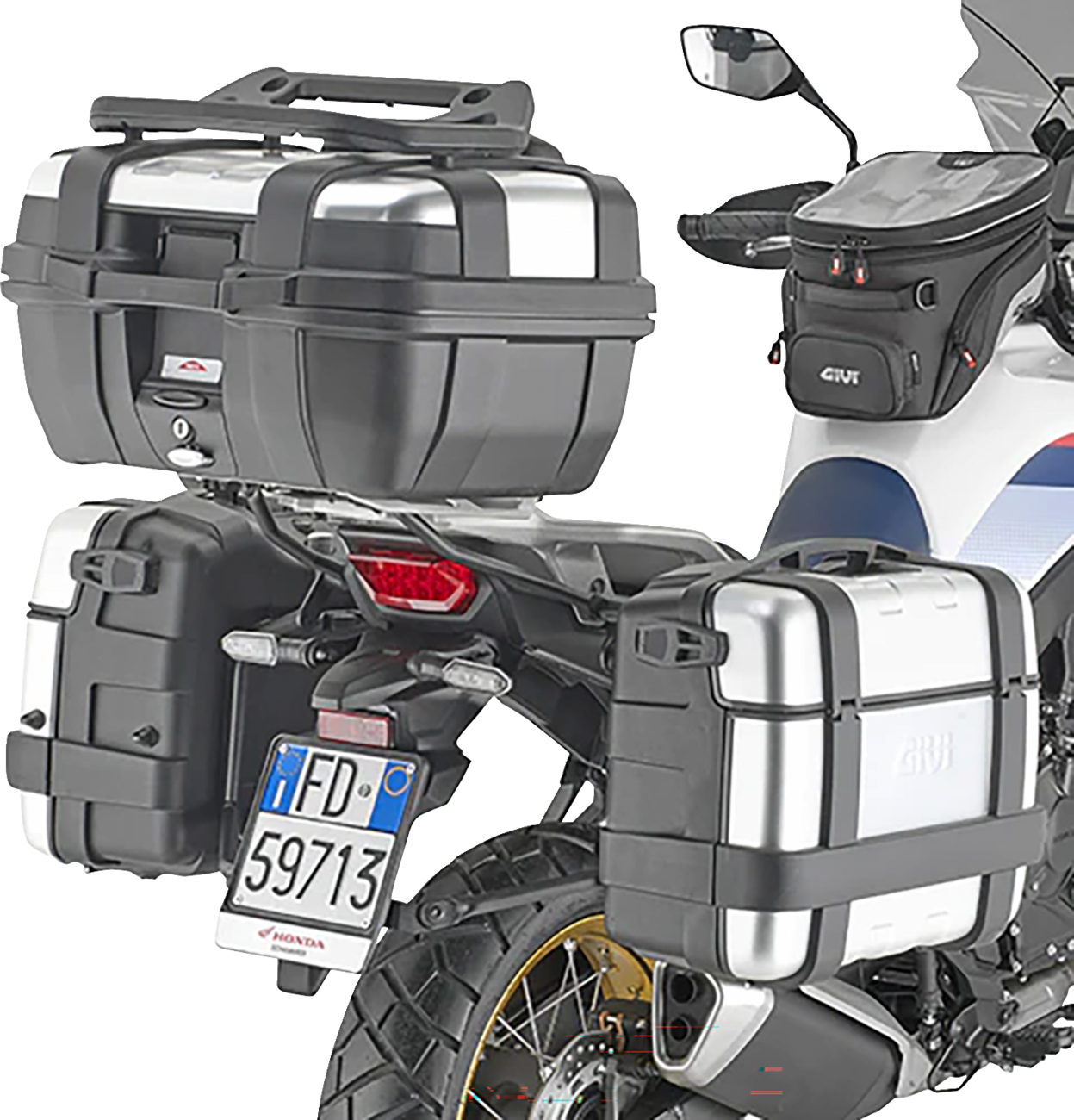 GIVI Pannier Holder - Side Case Hardware - Black/Silver PLO1201MK