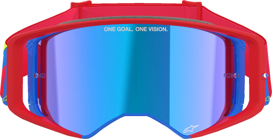 ALPINESTARS GOGGLES Supertech Goggle - Corp - Red/Blue - ABS Vision - Blue Mirror 5100325-3055