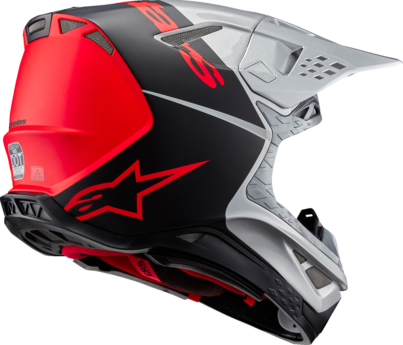 ALPINESTARS Supertech M10 Helmet - Flood - MIPS? - Gloss Silver/Black/Orange Fluo - 2XL 8301023-1954-XXL