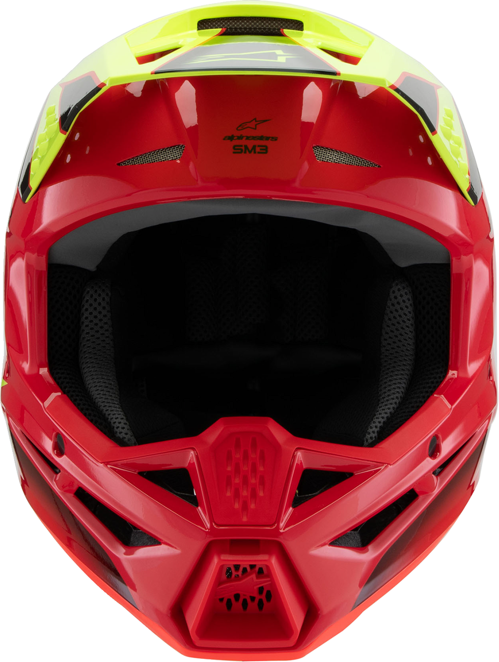 ALPINESTARS Youth SM3 Helmet - Fray - Gloss Red/Yellow Fluo/Black - Small 8301625-3051-YS