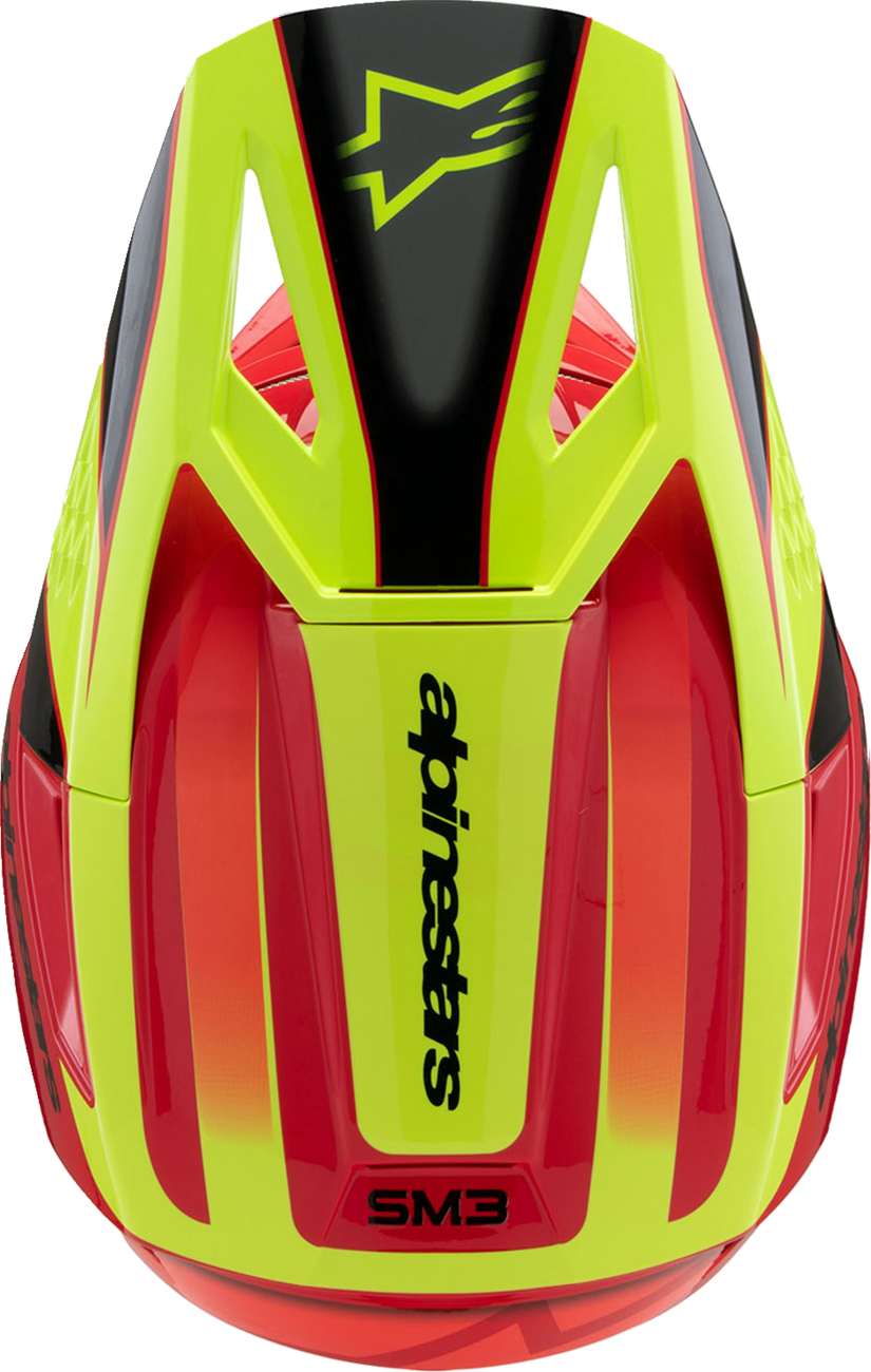 ALPINESTARS Youth SM3 Helmet - Fray - Gloss Red/Yellow Fluo/Black - Small 8301625-3051-YS