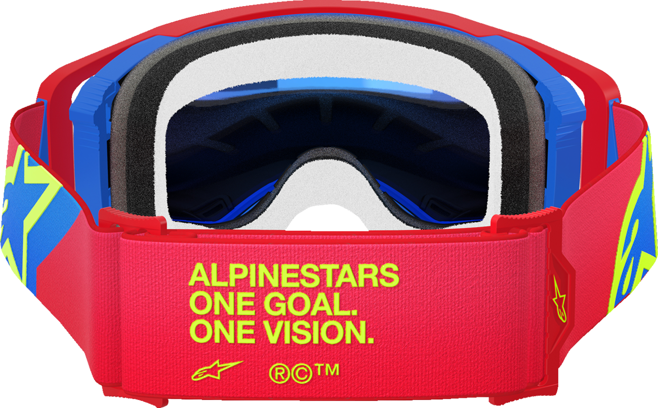 ALPINESTARS GOGGLES Supertech Goggle - Corp - Red/Blue - ABS Vision - Blue Mirror 5100325-3055