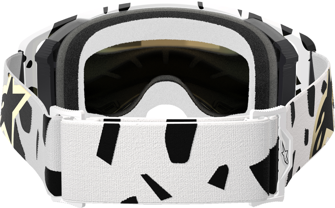 ALPINESTARS GOGGLES Supertech Goggle - Corp - White/Gold - ABS Vision - Gold Mirror 5100325-2044
