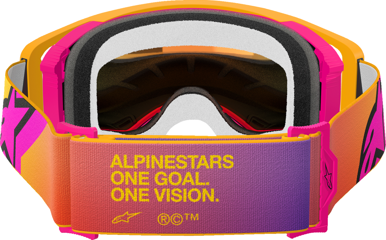 ALPINESTARS GOGGLES Supertech Goggle - Corp - Yellow/Pink - ABS Vision - Red Mirror 5100325-5023
