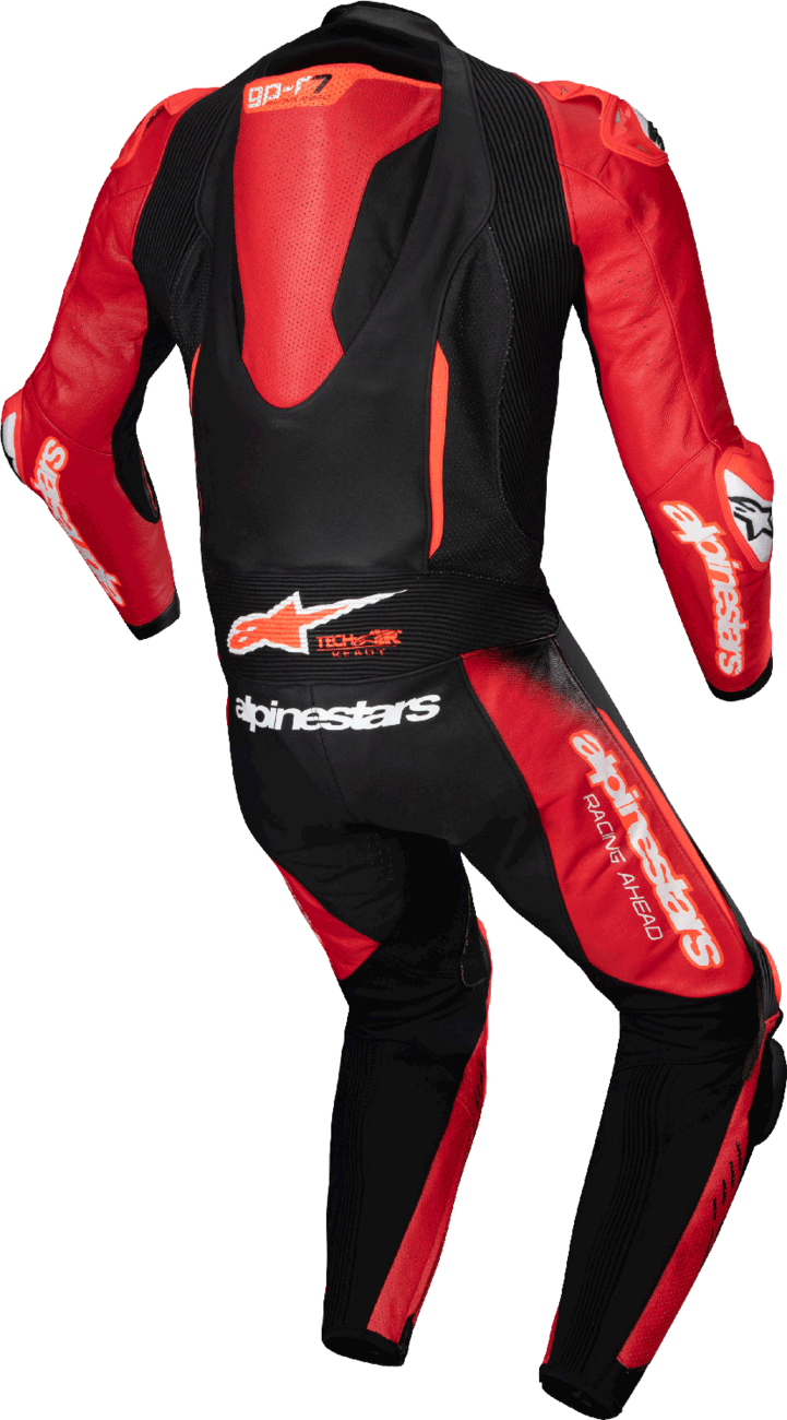 ALPINESTARS GP-R7 1-PC Leather Suit - Black/Mid Red - US 48 / EU 58 3150125-1405-58
