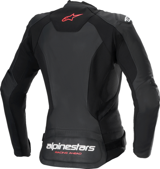 Alpinestars Stella Faster v3 Leather Jacket - Black/White Fluo/Coral