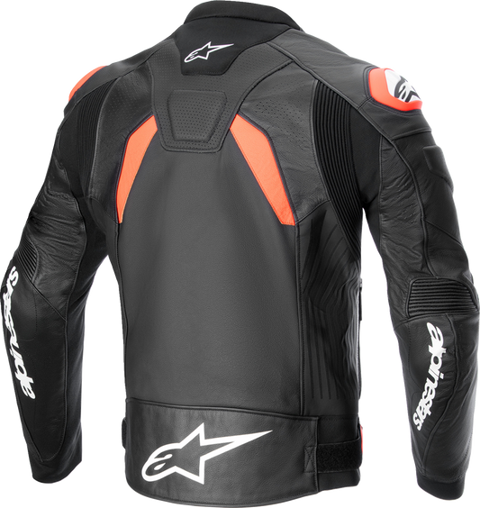Alpinestars GP Plus R v4 Airflow Leather Jacket - Black/Red Fluo/White