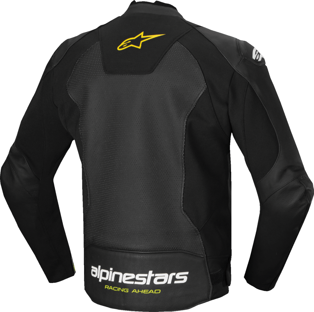 ALPINESTARS Faster v3 Airflow Leather Jacket - Black/White/Yellow Fluo - US 38 / EU 48 3103625-125-48