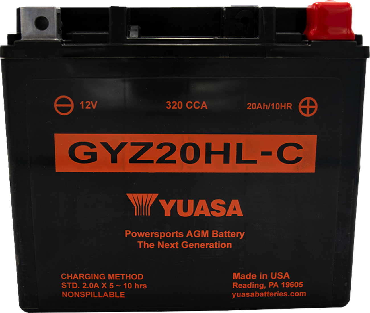 YUASA AGM Battery - GYZ20HL-C YUAM720GHC