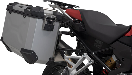 SW-MOTECH TRAX ADV Aluminum Case System - Silver - BMW F 750/800/850/900 GS '18-'24 KFT.07.897.70000/S