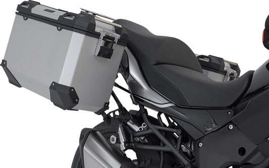 SW-MOTECH TRAX ADV Aluminum Case System - Silver - Kawasaki Versys 1000 '18-'23 KFT.08.922.70001/S