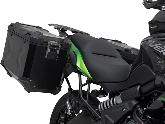 SW-MOTECH TRAX ADV Aluminum Case System - Black - Kawasaki Versys 650 '14-'24 KFT.08.518.70100/B