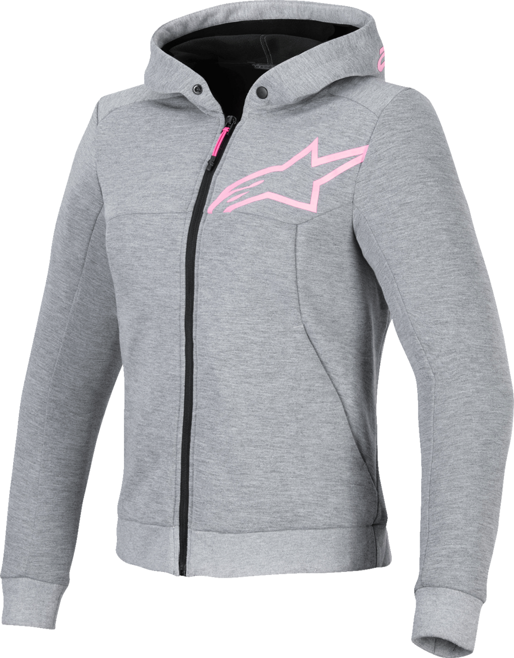 Alpinestars Stella Chrome v2 Sport Hoodie - Heather Gray/Fluo Pink