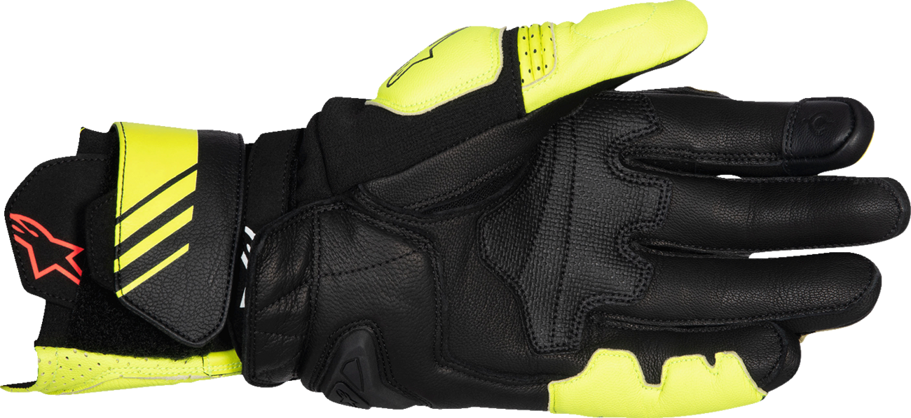ALPINESTARS GP Plus R V3 Leather Gloves - Fluo Yellow/Black - Medium 3550825-551-M