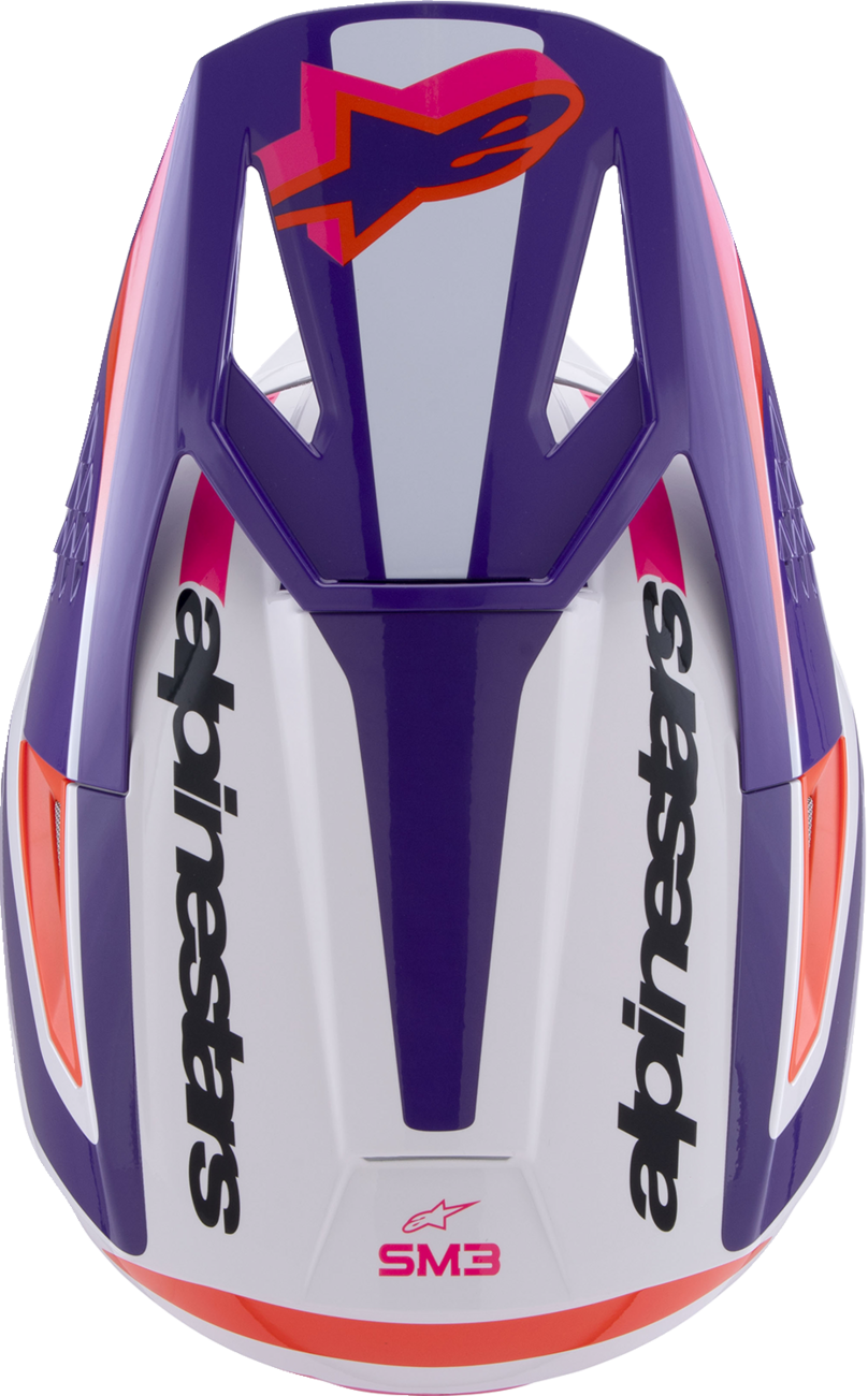ALPINESTARS SM3 Helmet - Heat - Gloss White/Purple/Pink - XL 8301026-2052-XL