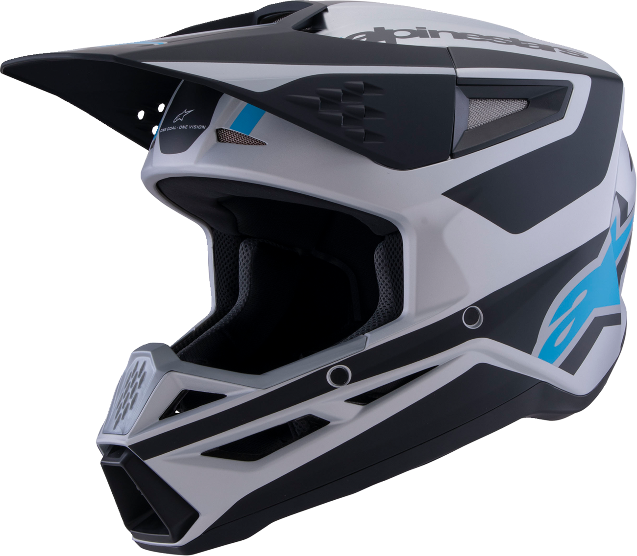ALPINESTARS SM3 Helmet - Heat - Matte Silver/Blue/Black - XS 8301026-1949-XS
