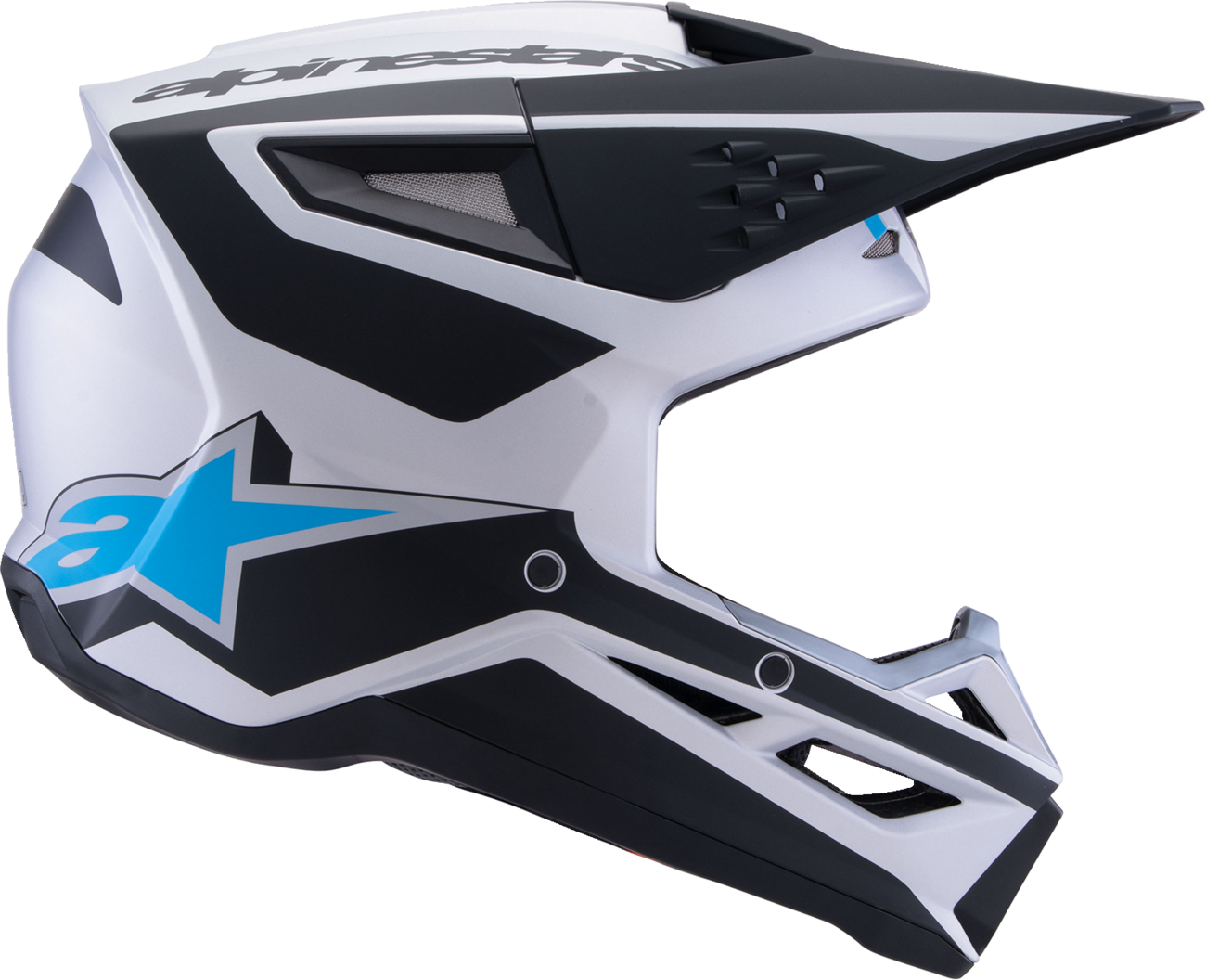 ALPINESTARS SM3 Helmet - Heat - Matte Silver/Blue/Black - Small 8301026-1949-S