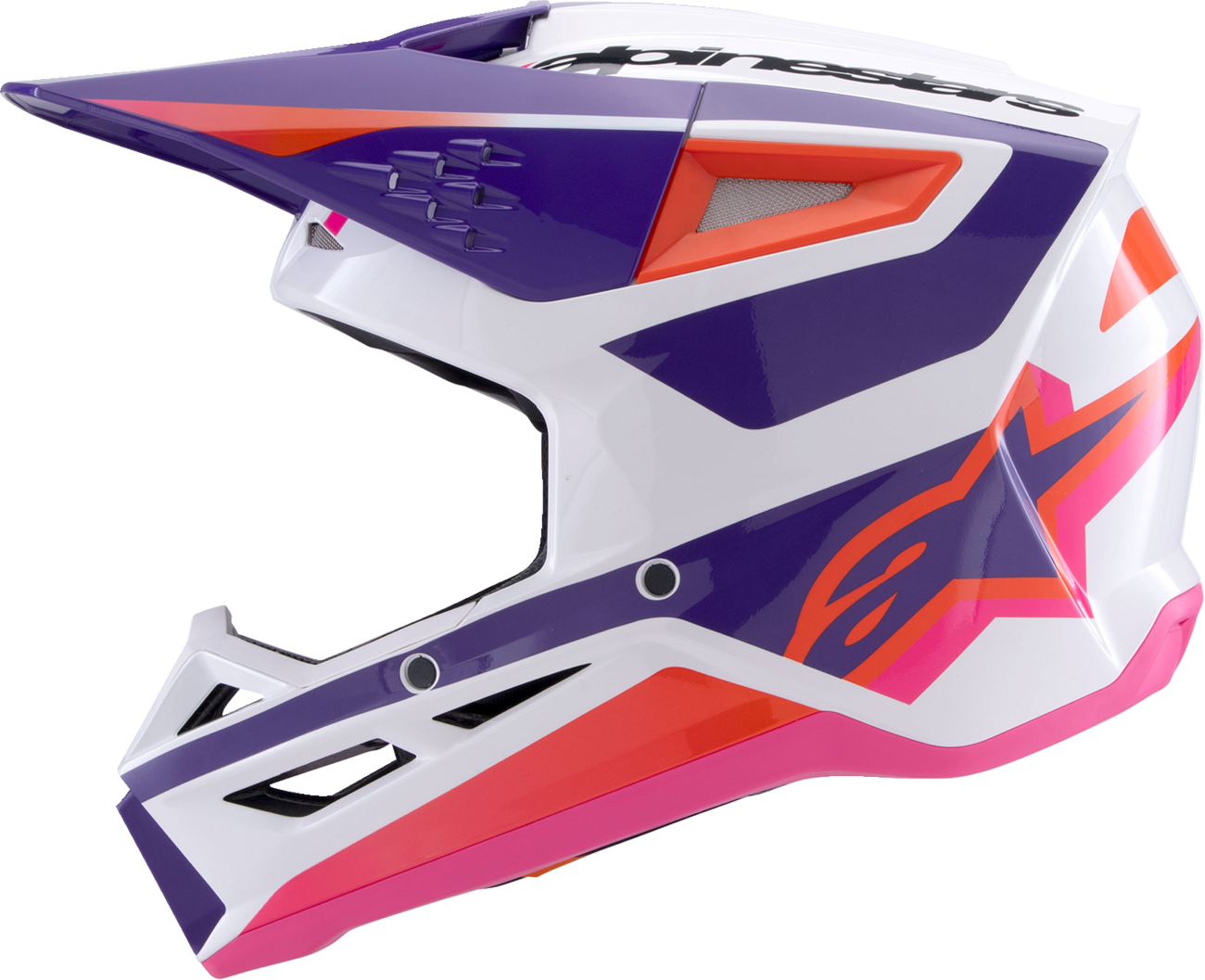 ALPINESTARS SM3 Helmet - Heat - Gloss White/Purple/Pink - XS 8301026-2052-XS