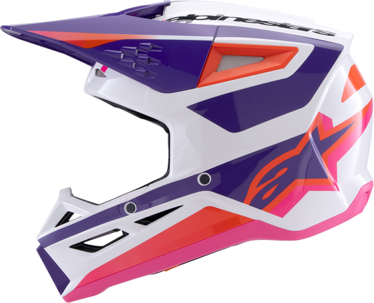 Alpinestars SM3 Helmet - Heat - Gloss White/Purple/Pink